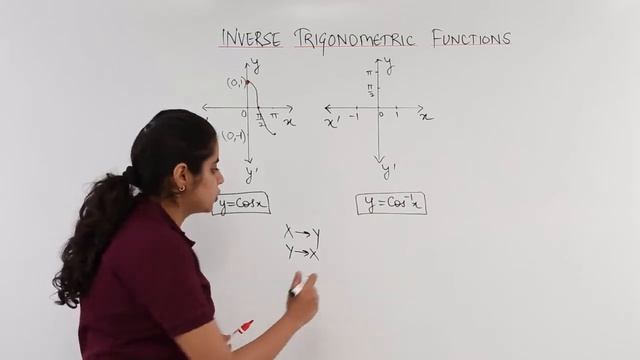 Class 12th – Graph of Cos Inverse x | Trigonometric Function | Tutorials Point
