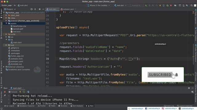Flutter : Upload file / pdf / audio in your app | multipart request | flutter coding
