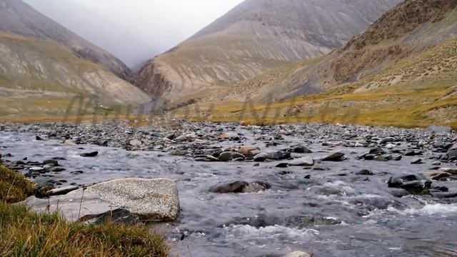Mountain river Suek. Issyk Kul region, Kyrgyzstan смотреть онлайн