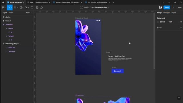 Designing Animated Onboarding Screen in Figma *Interactive Components* смотреть онлайн