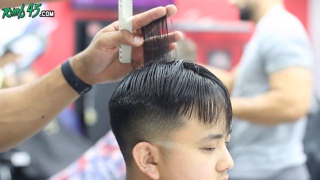 How to Fade & Style a Side Part Pompadour! Coarse Thick Hair смотреть онлайн