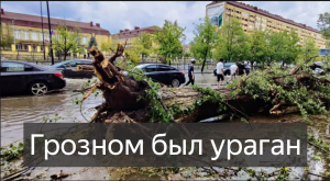 Шквалистый ветер с ливнем и градом обрушились на Грозный