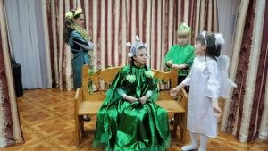 1. театр сценка на Рождество Елка, маслина и пальма