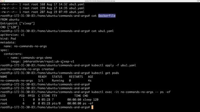 Kubernetes commands and arguments - Explained  | Kubernetes Tutorial for Beginners