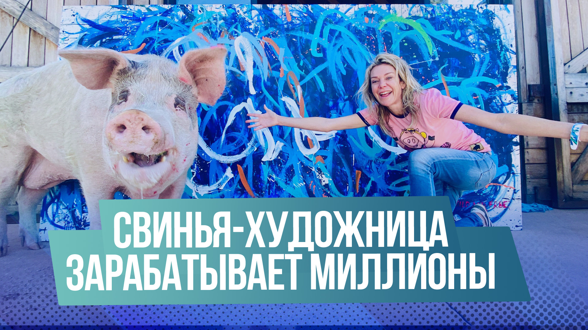 Свинья заработала рисованием более миллиона долларов