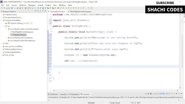 Custom Exception in Java | Exception Handling in Java | Java Tutorial For Beginners | ch-29