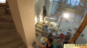Нанесение декоративной штукатурки с фактурой Травертин, своими руками!