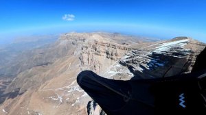 Чегем. Полет на Скалистый. На параплане вдоль скал.