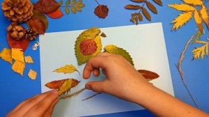 Аппликация из осенних листьев. ОСЕННИЕ ПОДЕЛКИ из природного материала / DIY Autumn crafts