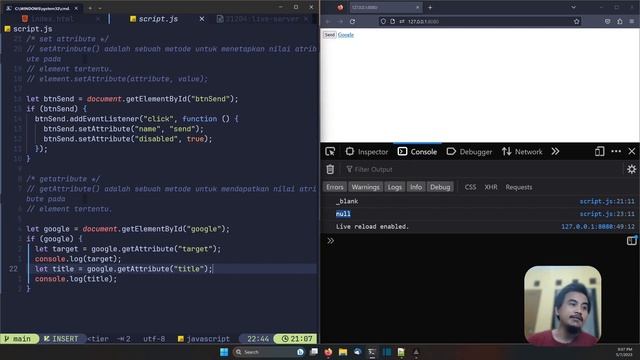 JAVASCRIPT TUTORIAL #140 WORKING WITH ATRIBUTES