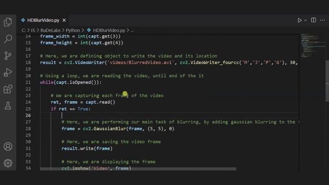 Blur A Video Using OpenCV In Python | Python Project