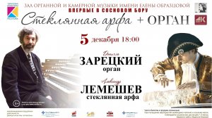 Орган & Стеклянная арфа 05.12.2021 Бах, Моцарт, Чайковский, Боккерини, Дворжак, Видор