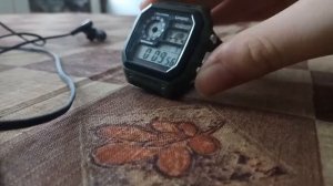 Как поставить таймер и секундомер на часах casio AE-1200WH