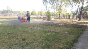 Обработка целины мотоблоком
