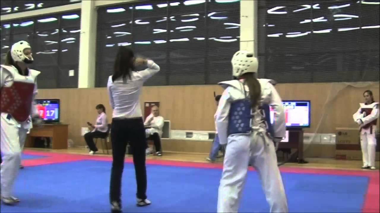 Taekwondo WTF. Турнир клуба Беркут. 03.11.2013 Лёвина-Должикова