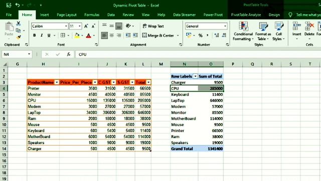 Excel dynamic pivot table range | How to create dynamic pivot table in excel | Dynamic pivot table