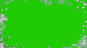 Футаж движущиеся снежинки рамка хромакей для монтажа видео / footage frame snowflakes hromakey