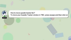 How to move questie tracker tbc?