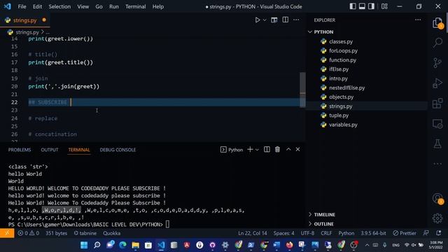 what is strings in python and how to use string methods in python ? Explained ????? смотреть онлайн