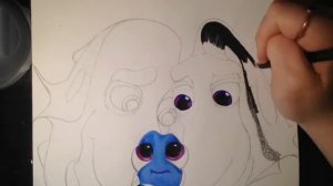 Bettydraws - Finding Dory Time Lapse Drawing