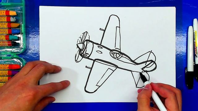 Как нарисовать САМОЛЕТ И-16 военный истребитель смотреть онлайн