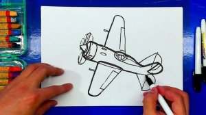 Как нарисовать САМОЛЕТ И-16 военный истребитель