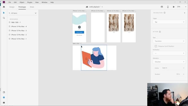 Animated Lottie Files and Video Playback in Adobe Xd tutorial смотреть онлайн