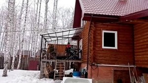 покрытие веранды из поликарбонатом