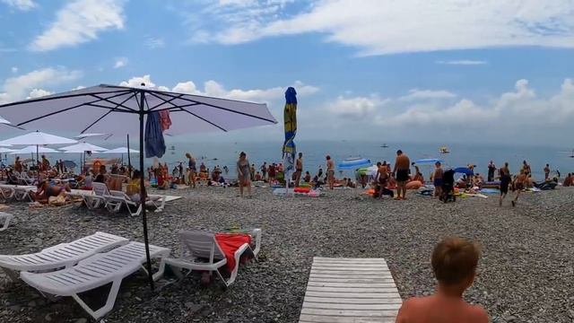 Пустые пляжи Лазаревского 26.06.2021. Воздух около 29!?ЛАЗАРЕВСКОЕ СЕГОДНЯ?СОЧИ.