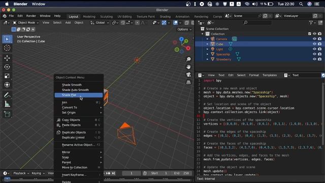 генерация кода и модели с помощью ai chat-gpt3 для  blender