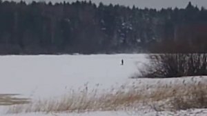Снежный человек на Рыбинском водохранилище