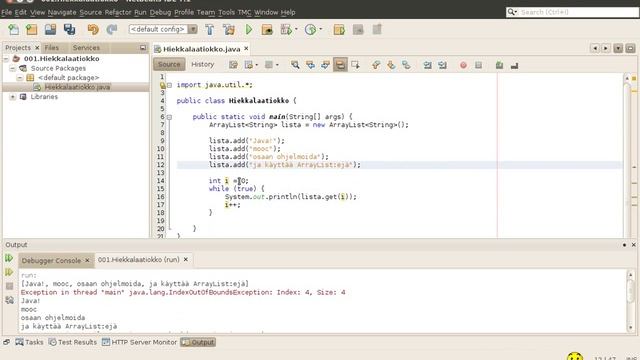 MOOC opetusvideo: ArrayList