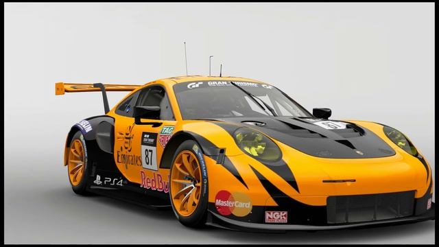 Porsche 911. Painting scheme orange and black. смотреть онлайн