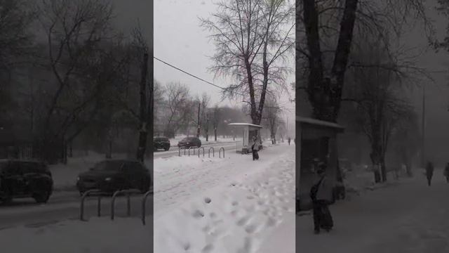 снегопад 3 декабря 2023 в р-не Соколиная Гора, г. Москва #соколинаягора #вао #снегопад