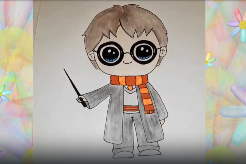 Как нарисовать Гарри Поттера из фильма "Гарри Поттер" смотреть онлайн