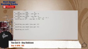 🥁 You Got It - Roy Orbison Drums Backing Track with chords and lyrics
