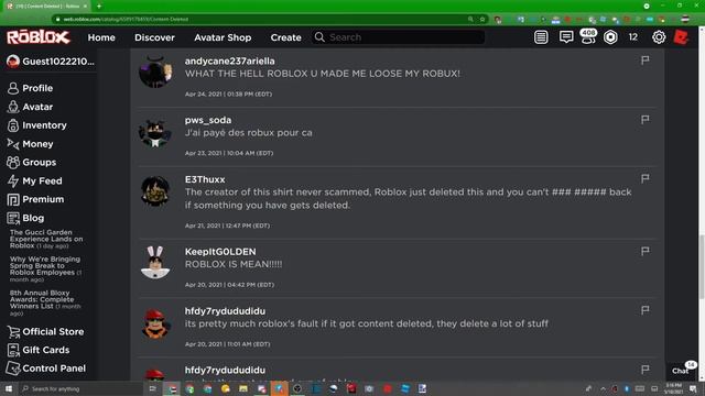 People complaining about ROBLOX shirts/pants/t-shirts getting deleted? смотреть онлайн