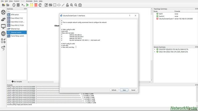 7.GNS3-Network Automation With Python/How to import/install Ubuntu Docker containers into GNS3
