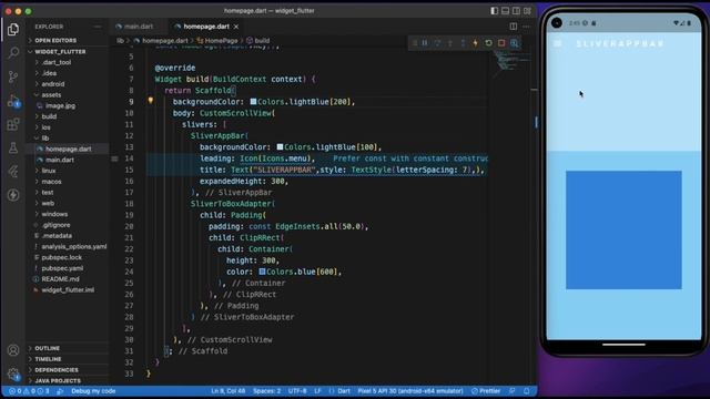Sliver Appbar | Flutter | Flutter Tutorial 2023 | Flutter UI | Flutter Widget | Widget | Flutter Ap