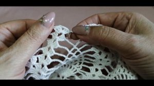 Овальная скатерть крючком АНАНАСОВАЯ ( 21-23 ряды) заключительная часть