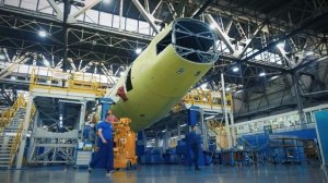 Производство самолета МС-21-300 на Иркутском авиационном заводе