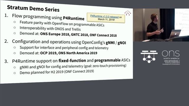 ONS Americas 2019: NG-SDN - Stratum & P4 Project Update, ONOS-NG New Project Launch, Google's Use.. смотреть онлайн