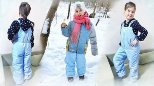 Теплый детский ЗИМНИЙ полуКОМБИНЕЗОН своими руками. Выкройка + доработка