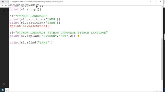 Python String build in function part-2