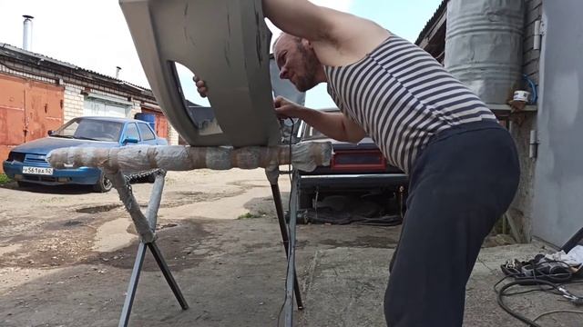 Подготовка к пайке,шпатлеванию и грунтованию переднего бампера смотреть онлайн