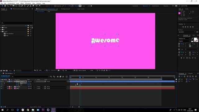 Awesome text animation - After Effects tutorial смотреть онлайн