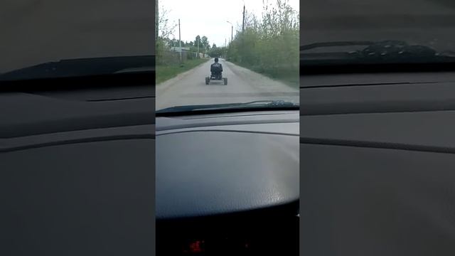 Картинг из гироскутера. Замер скорости. смотреть онлайн