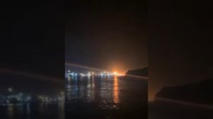В Румынии показали видео атаки на порт Рени в Одесской области