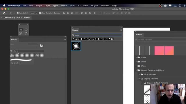 Search Presets In Photoshop | Patterns Gradients Brushes Shapes | How To Tutorial смотреть онлайн