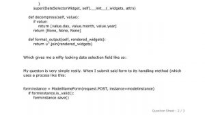 Django : Django subclassing multiwidget - reconstructing date on post using custom multiwidget